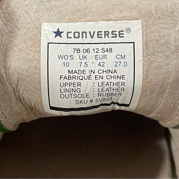 RARE FIND! CONVERSE Leather Low Top All-Stars - Picture 5 of 6